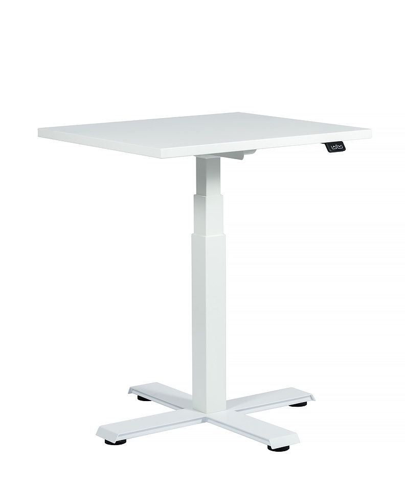 Adjustable 1-leg electric frame with X-table base